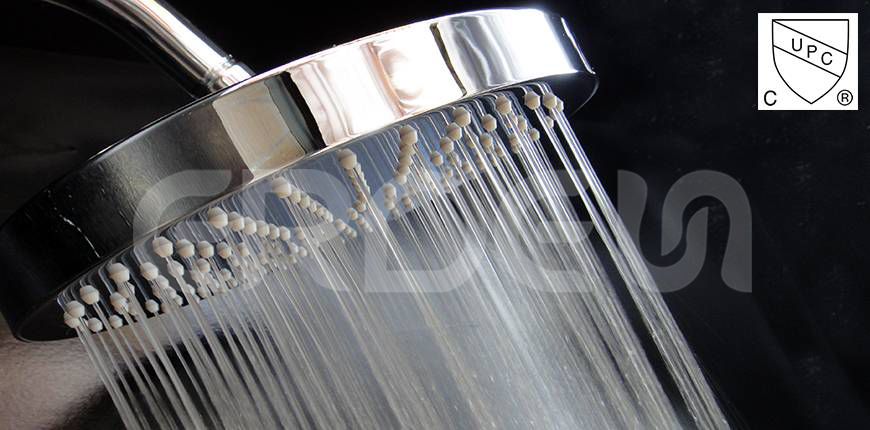 UPC CUPC Brass Single Function Rain Shower Head